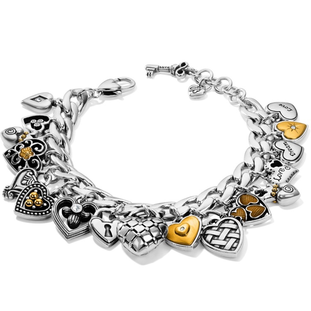 🤍💛 Brighton One Heart Charm Bracelet Beautiful!